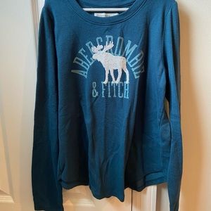 Blue Long Sleeve Abercrombie Kids Shirt
